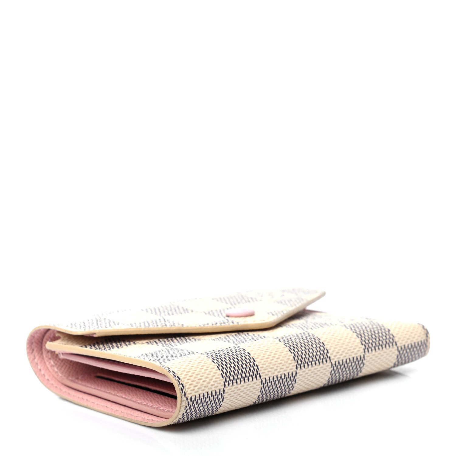 Louis Vuitton Damier Azur Victorine Wallet Rose Ballerine 4 of 7