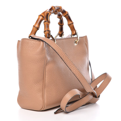 Gucci Cellarius Calfskin Mini Bamboo Shopper Tote Camelia 3 of 9