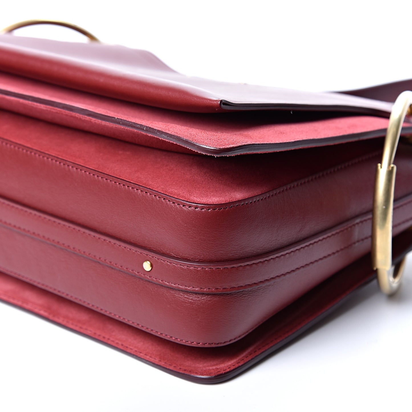 Calfskin Suede Medium Roy Bag Plum Purple