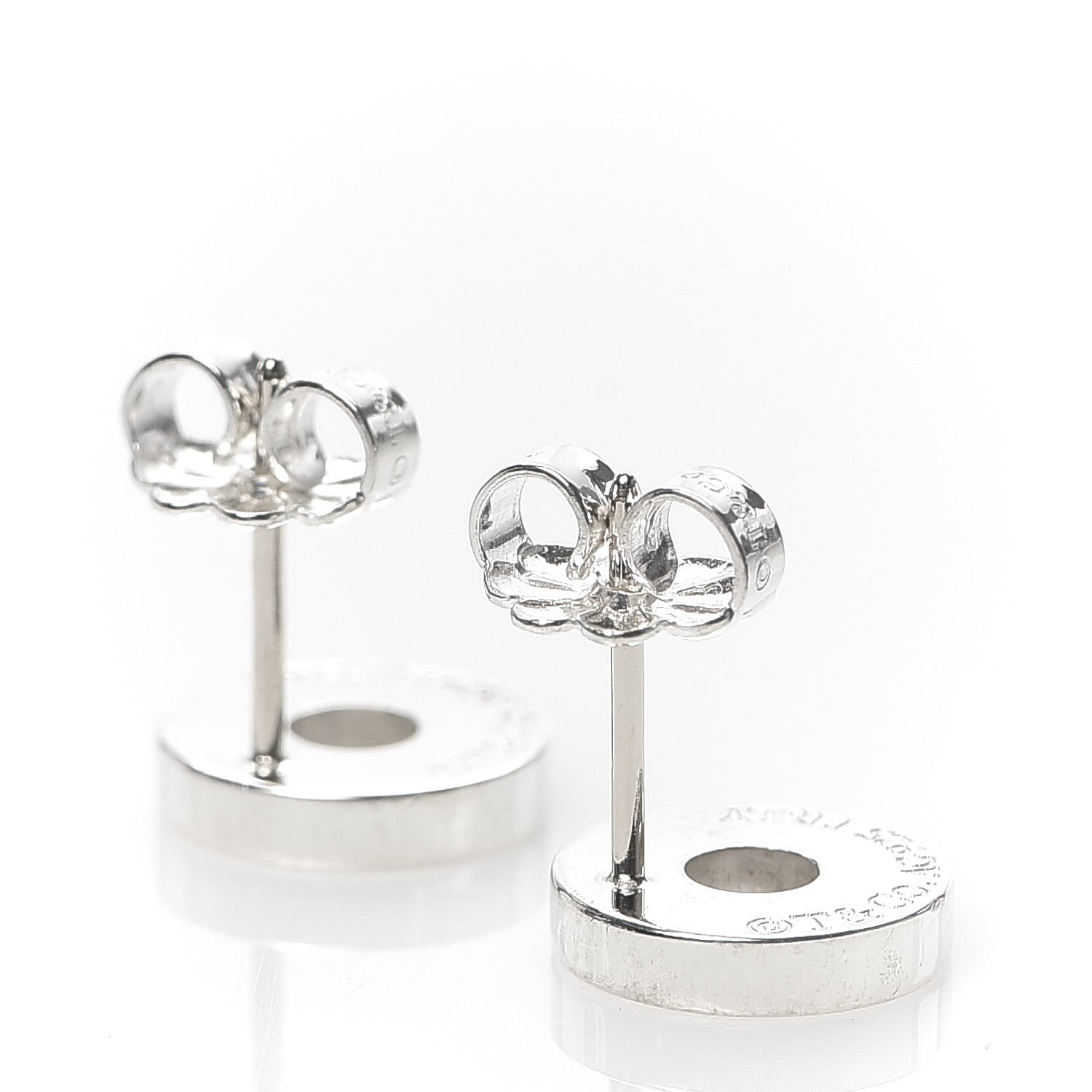 Tiffany Sterling Silver 1837 Circle Earrings 3 of 6
