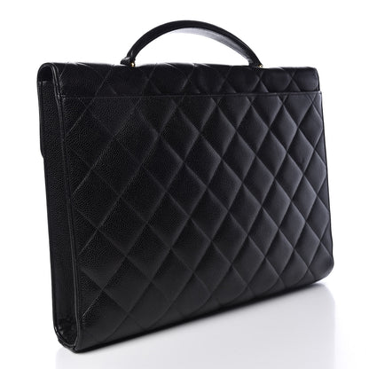 Chanel Caviar Quilted Briefcase Laptop Bag Black 3 of 11