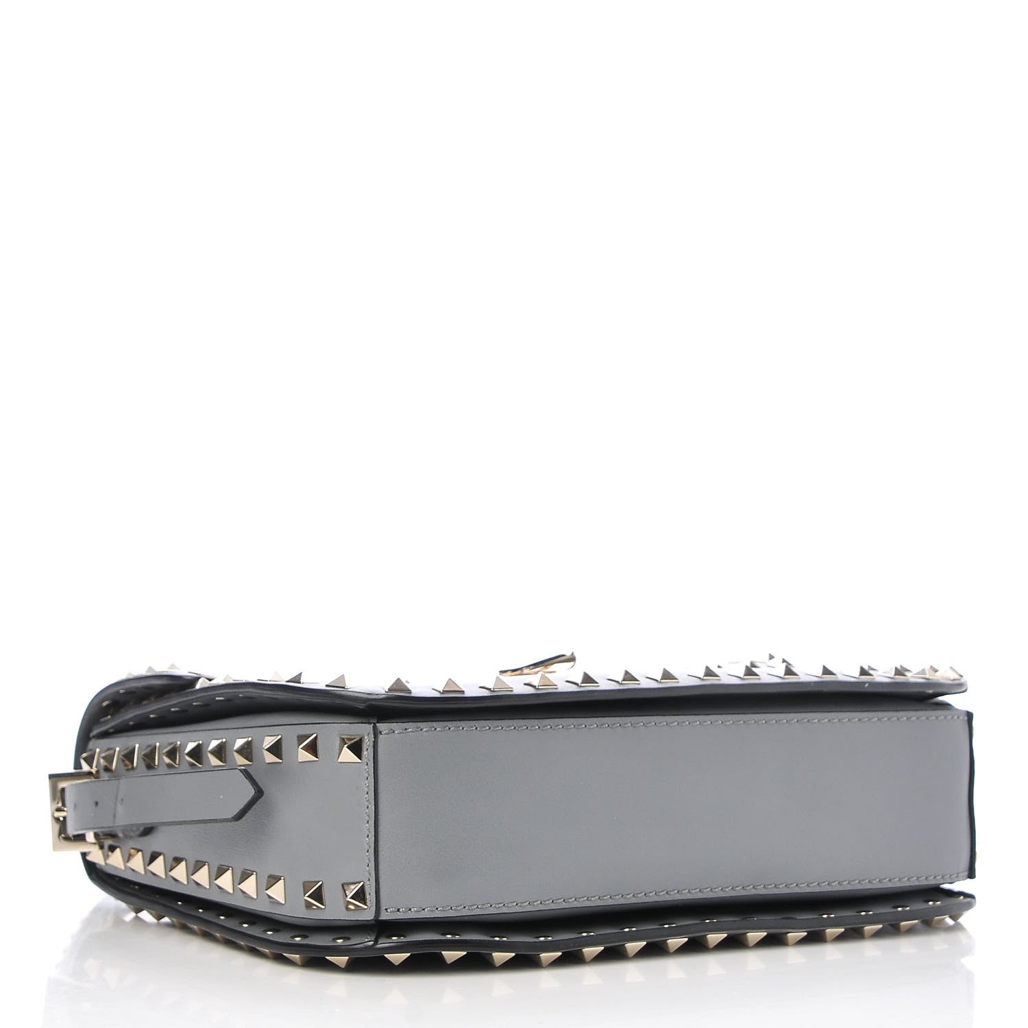 Valentino Garavani Vitello Medium Rockstud Flap Saddle Bag Light Stone 4 of 6