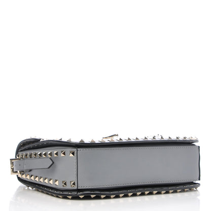 Valentino Garavani Vitello Medium Rockstud Flap Saddle Bag Light Stone 4 of 6