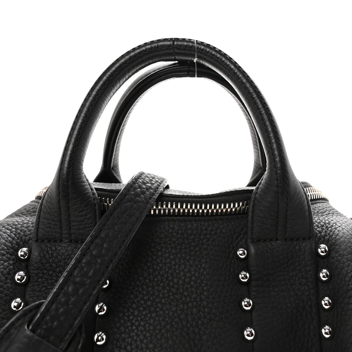 Calfskin Studded Rockie Matte Black Rhodium Hardware