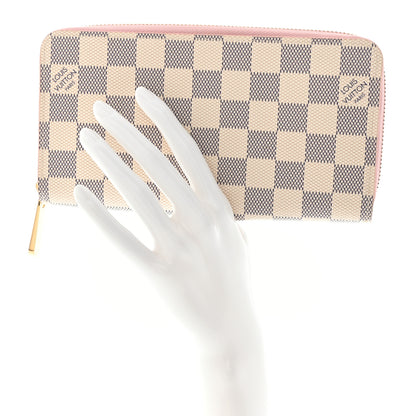 Louis Vuitton Damier Azur Zippy Wallet Rose Ballerine 2 of 7