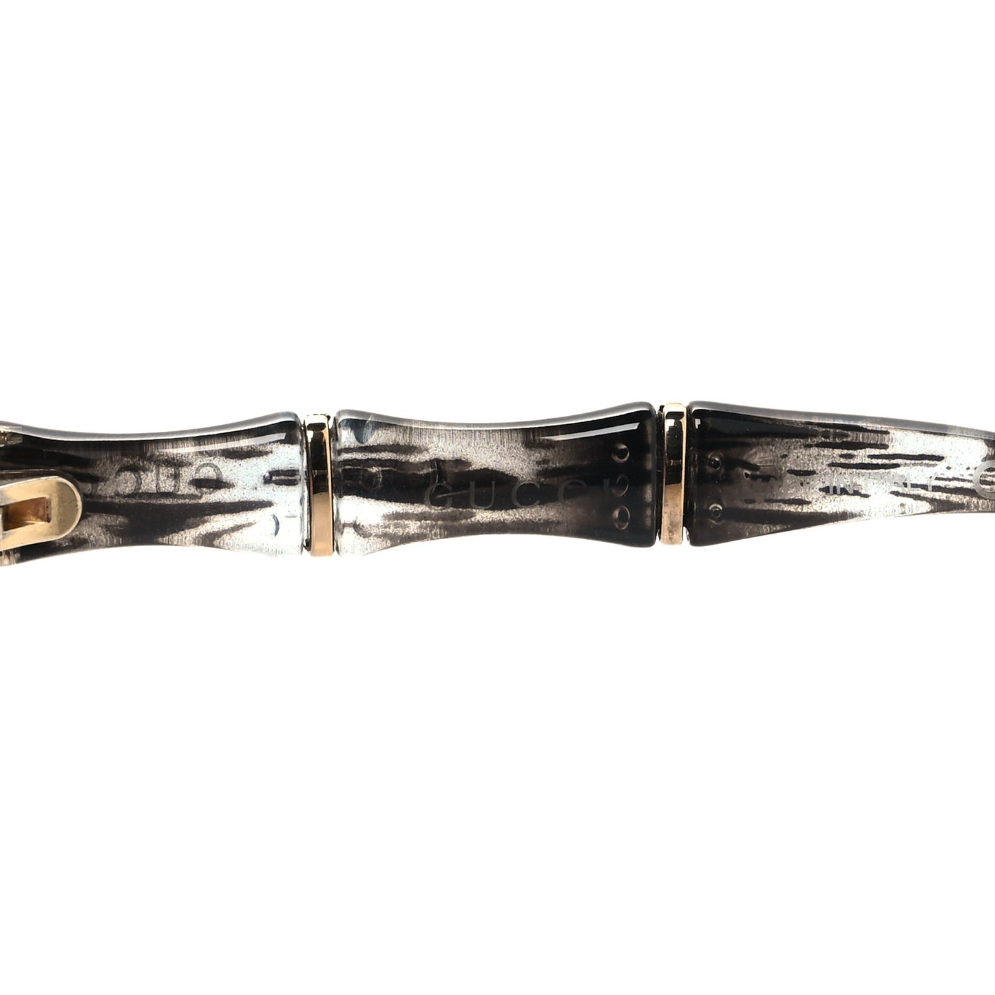 Bamboo Effect Sunglasses GG0505S Grey Horn