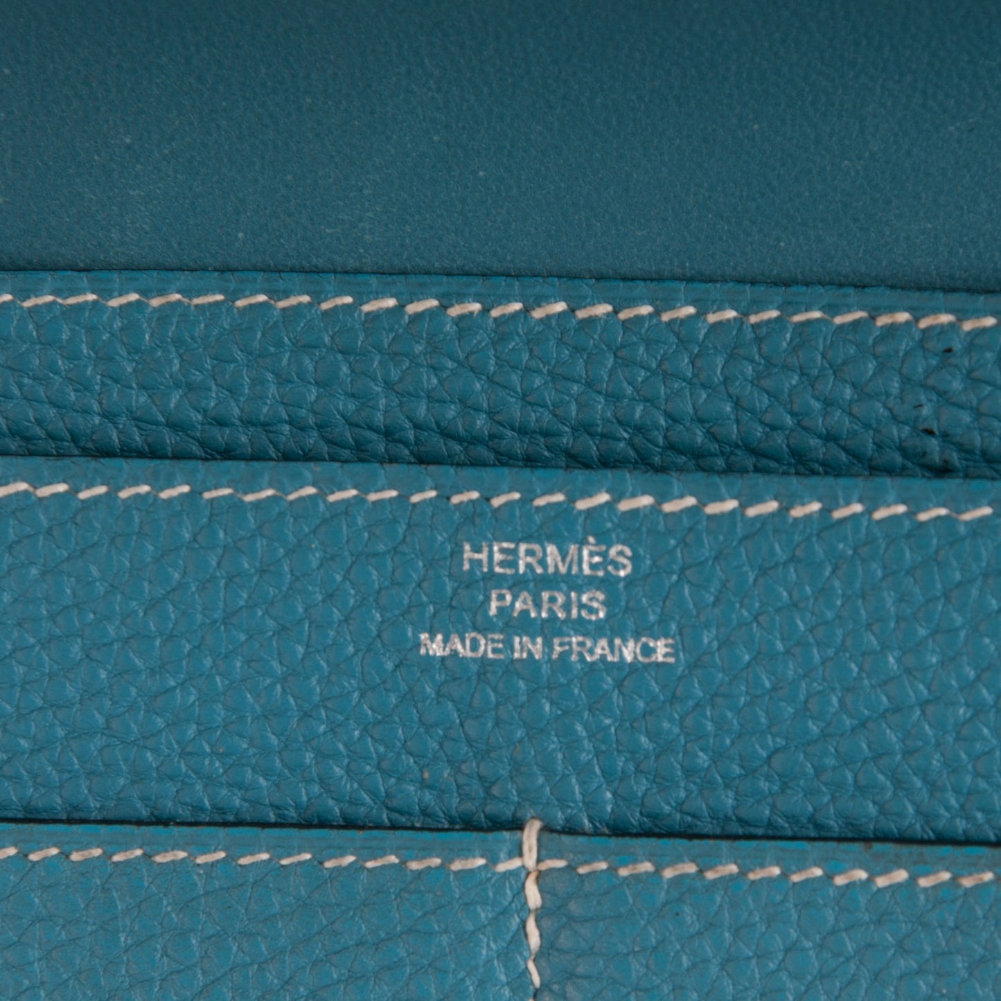 Togo Dogon Duo Wallet Blue Jean