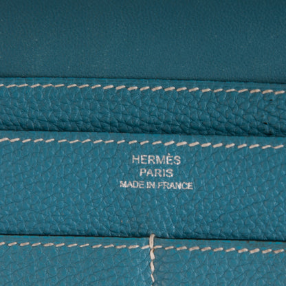 Hermes Togo Dogon Duo Wallet Blue Jean 6 of 9