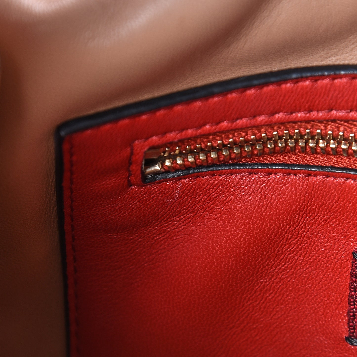 Nappa Medium Rockstud Spike Shoulder Bag Camel Rose