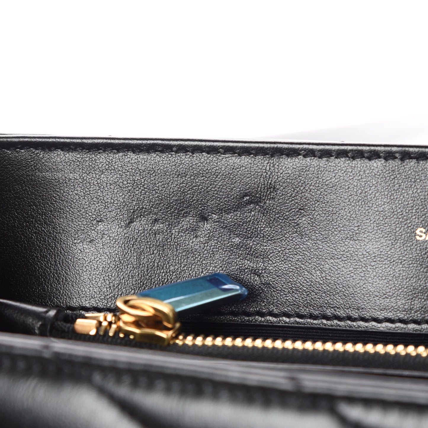 Calfskin Y Quilted Monogram Medium Loulou Chain Satchel Black