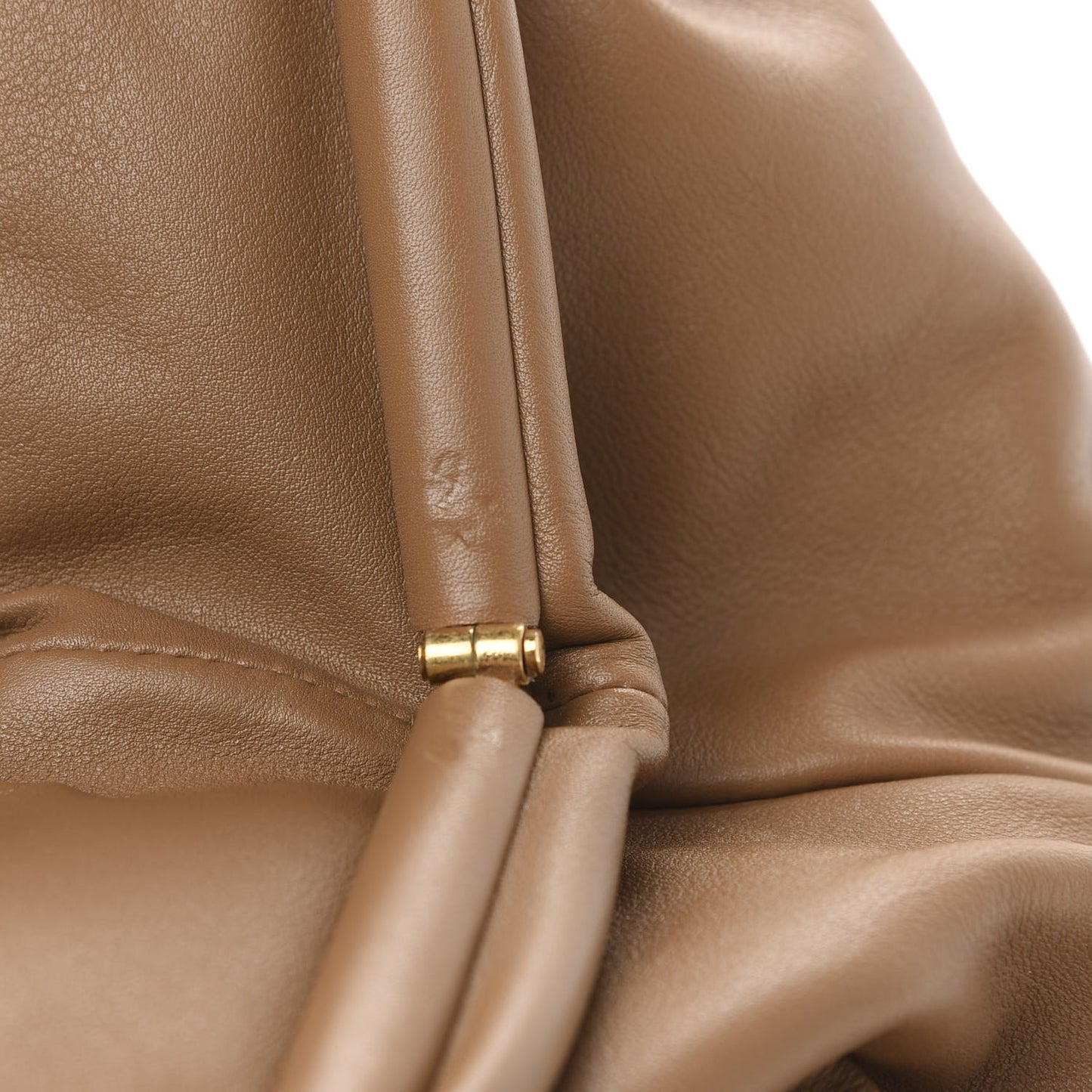 Smooth Butter Calf The Pouch Oversized Clutch Cammello