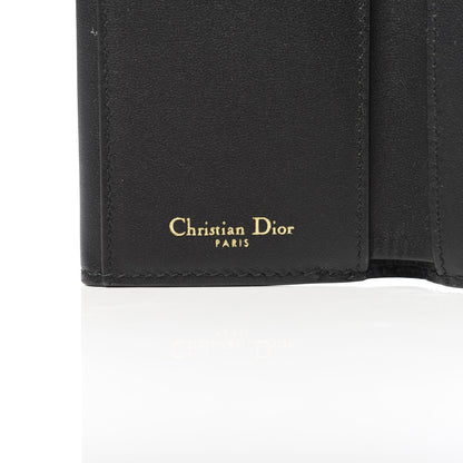 Christian Dior Textured Patent Calfskin Medium D-Fence Wallet Black 6 of 7