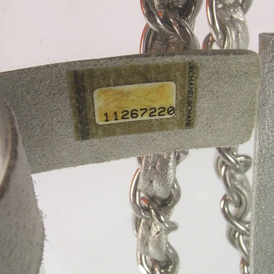 Chanel Vinyl Naked Classic Flap Silver 7 of 8