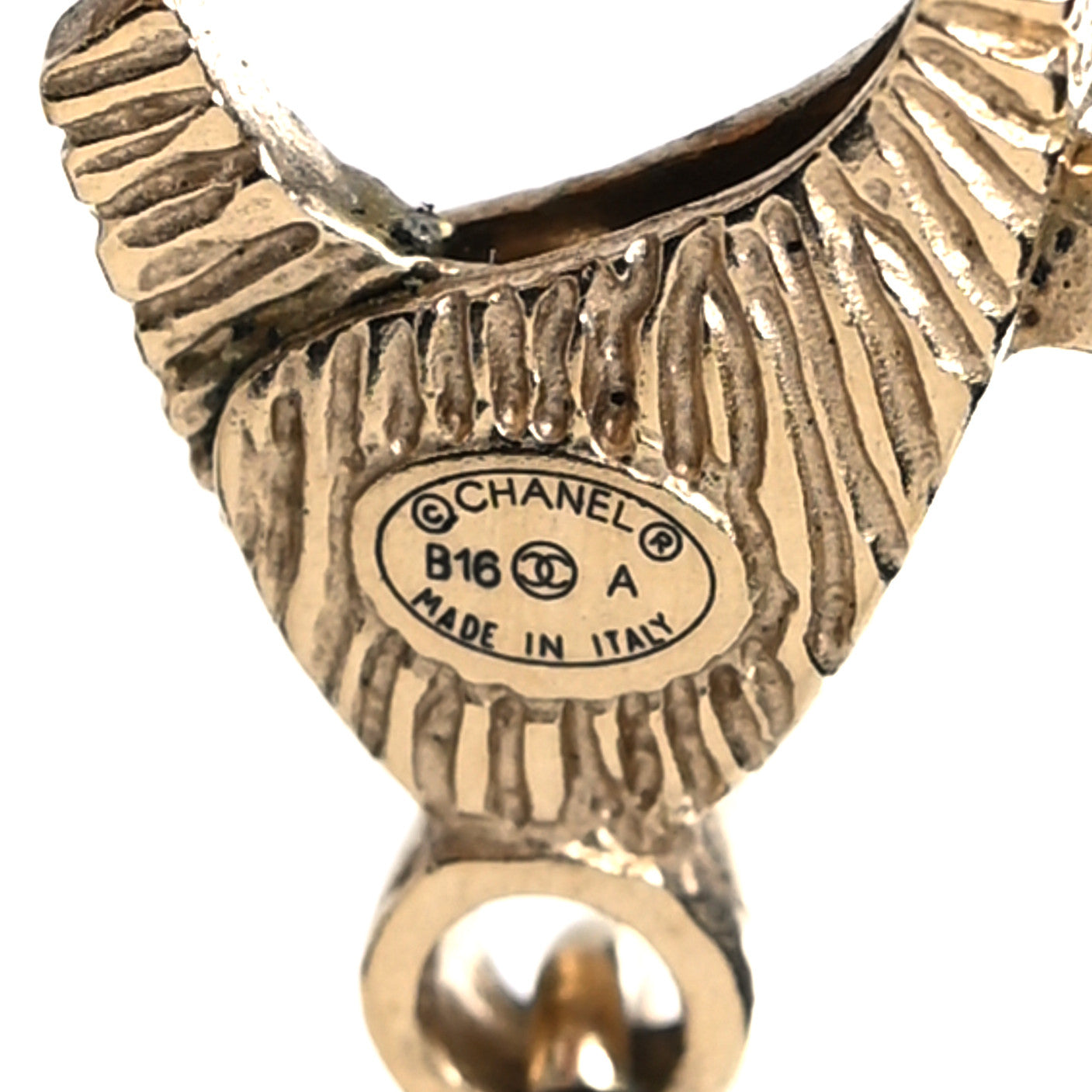 Chanel Pearl Beaded Crystal CC Long Necklace Gold Black 5 of 5