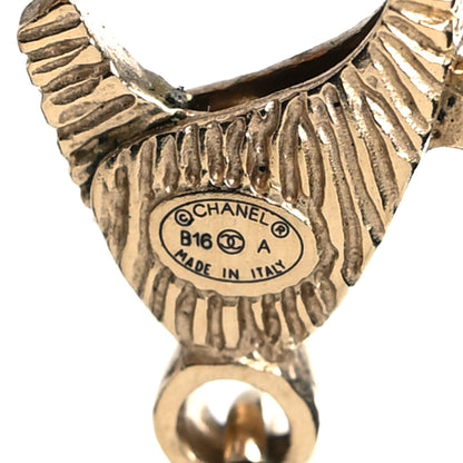 Chanel Pearl Beaded Crystal CC Long Necklace Gold Black 5 of 5