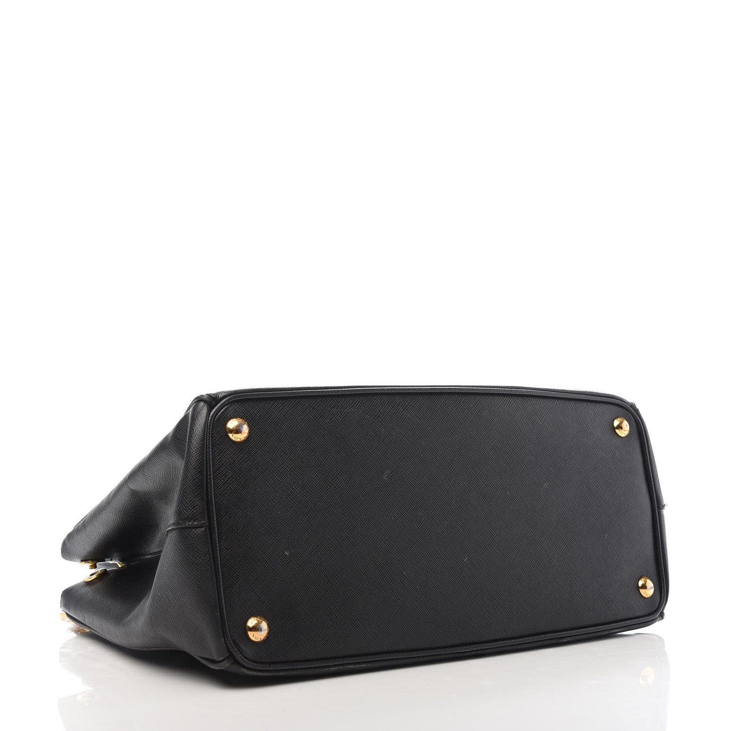 Saffiano Large Galleria Double Zip Tote Black