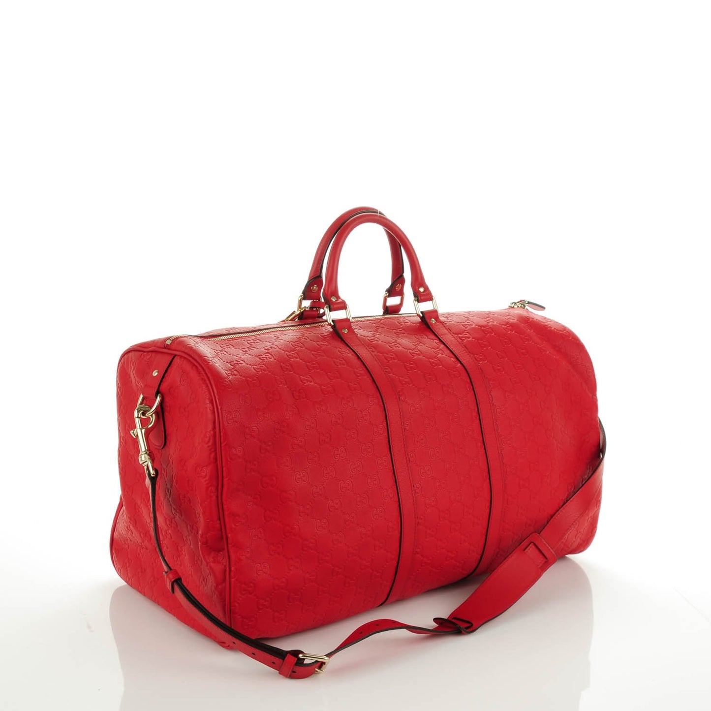 Guccissima Large Carry On Duffle Red