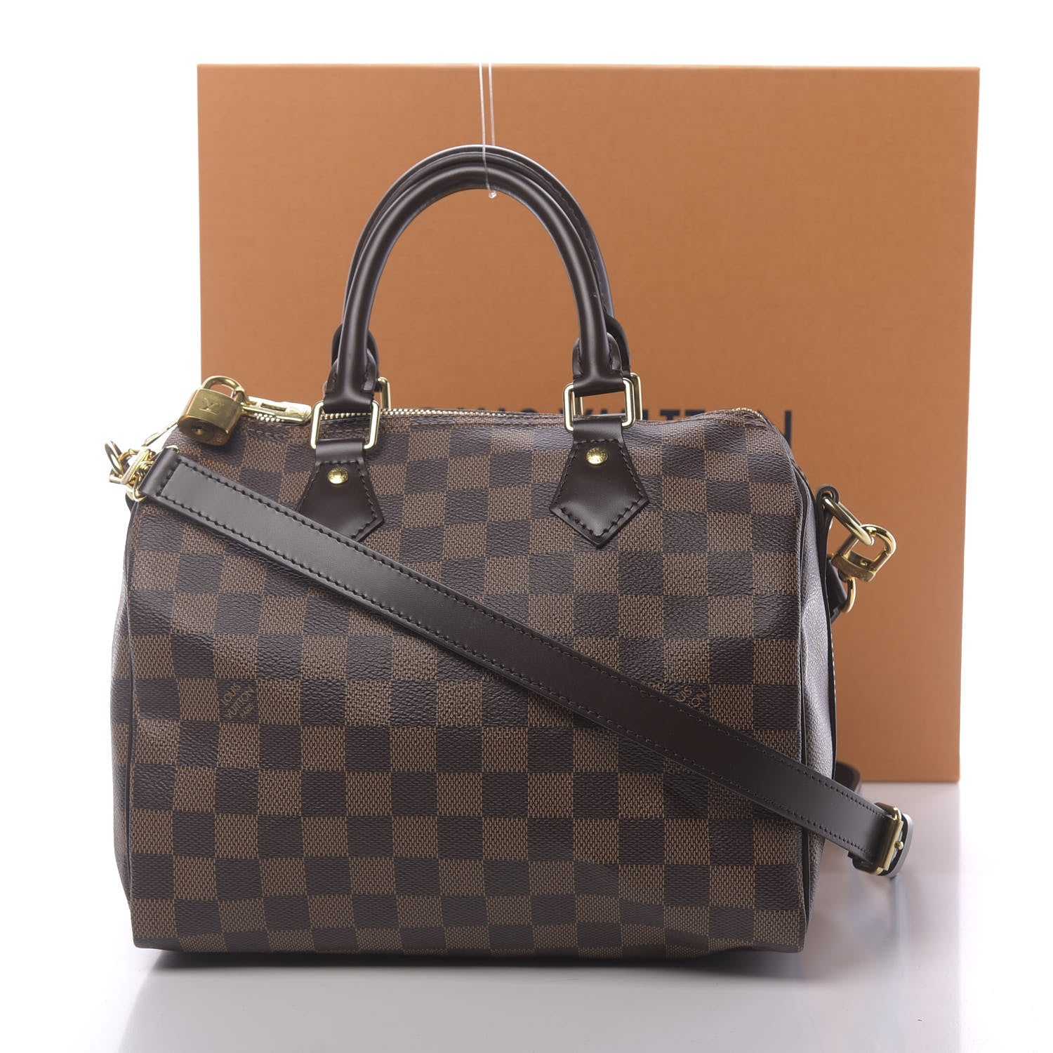 Louis Vuitton Damier Ebene Speedy Bandouliere 25 13 of 13