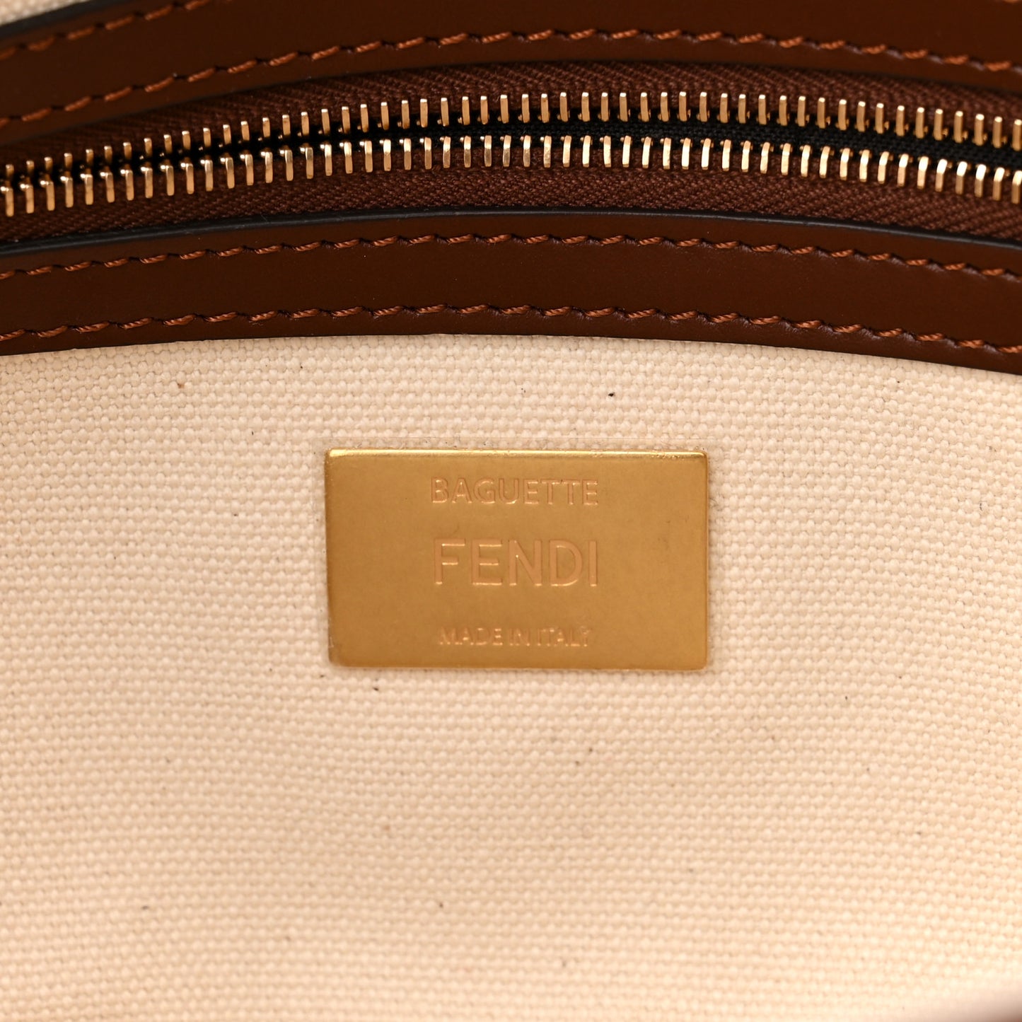 X SARA COLEMAN Canvas Vitello King Seta FF Fish Eye Embroidered Baguette Grezzo Multicolor Ghianda
