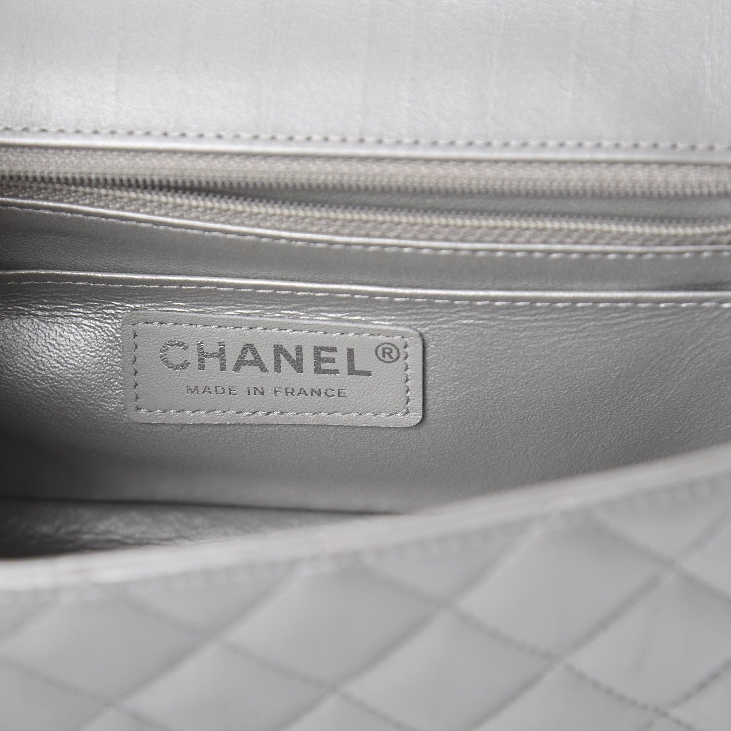 Chanel Metallic Lambskin Quilted Mini Rectangular Flap Silver 5 of 8