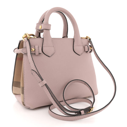 Burberry Grainy Calfskin House Check Baby Banner Tote Pale Orchid 3 of 14