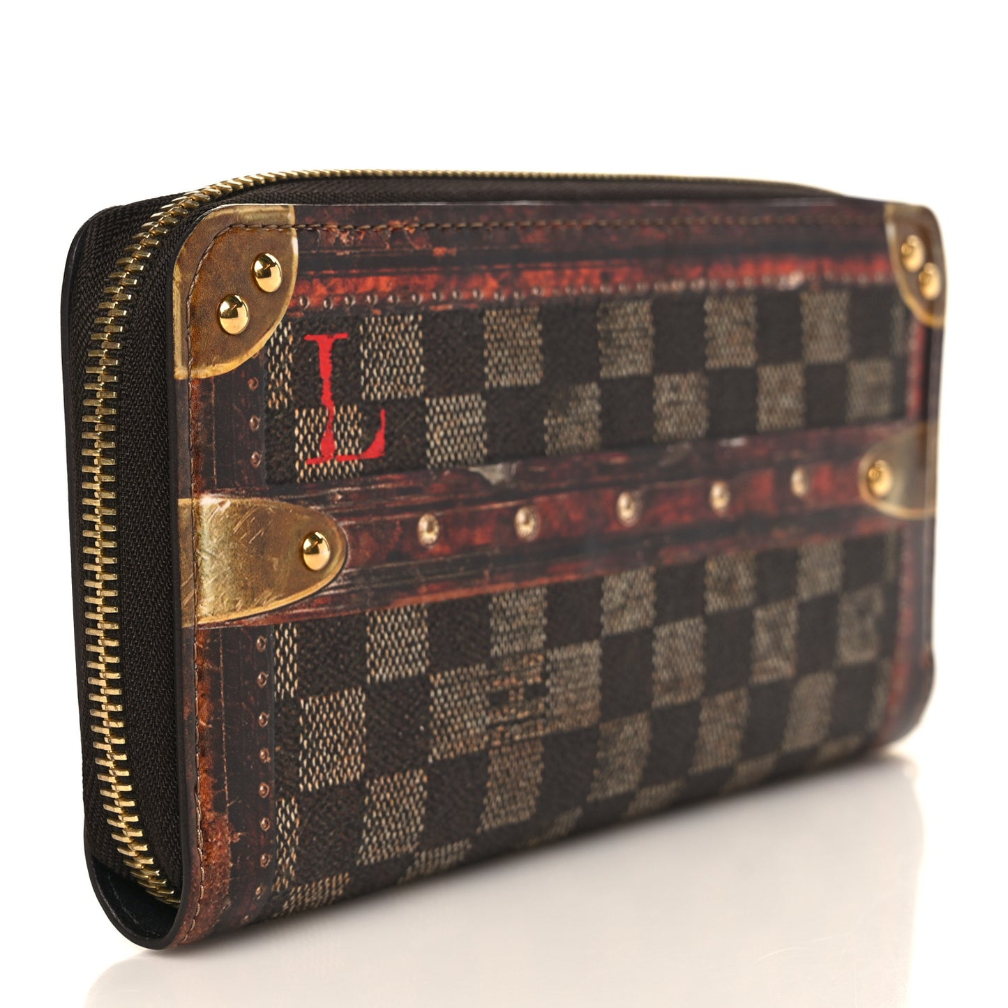 Transformed Damier Ebene Time Trunk Zippy Wallet