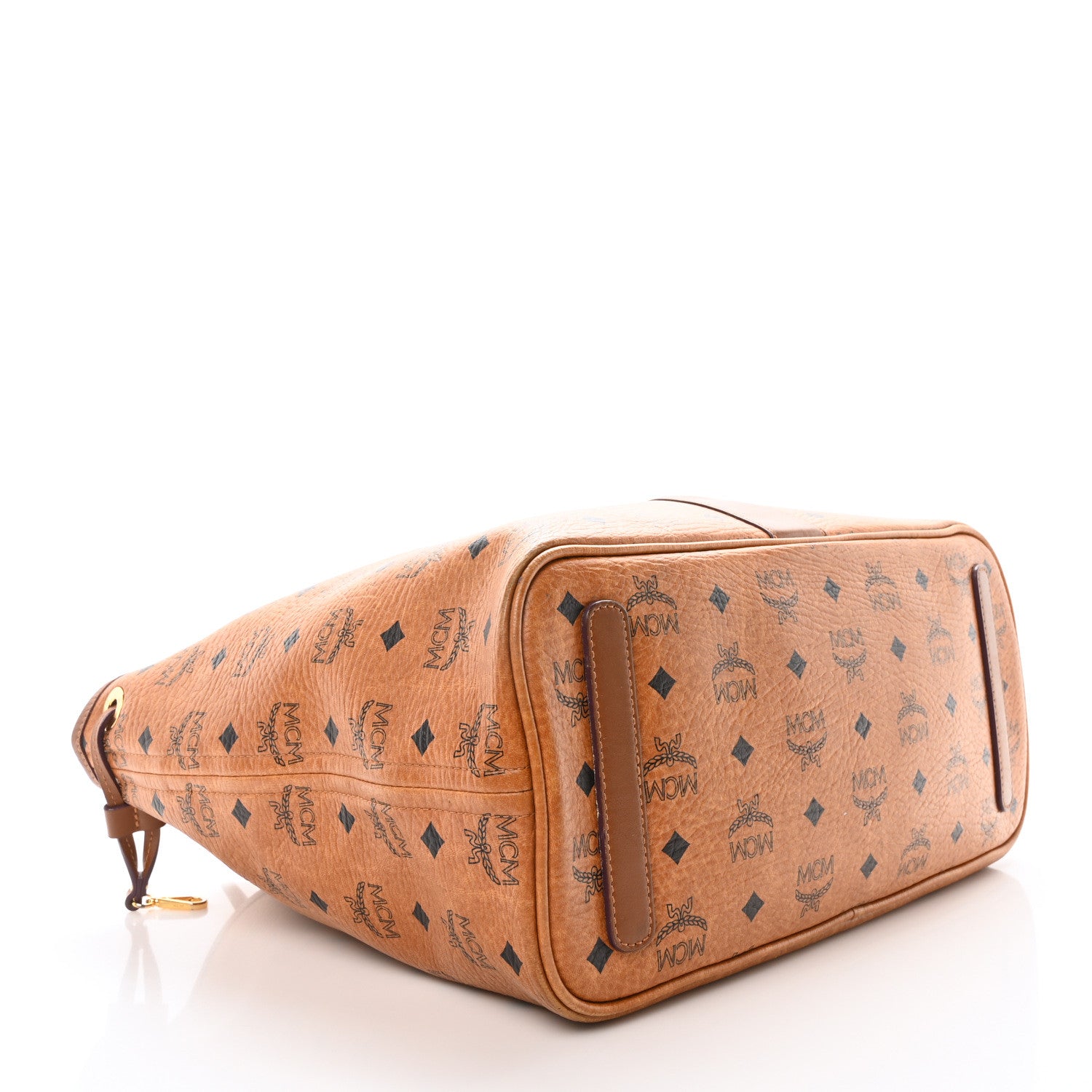 MCM Visetos Medium Liz Reversible Shopper Tote Cognac 6 of 12