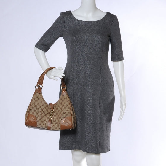 Gucci Monogram GG Bardot Tote Brown 2 of 7