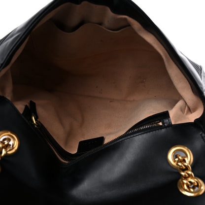 Gucci Calfskin Matelasse Medium GG Marmont Shoulder Bag Black 5 of 16