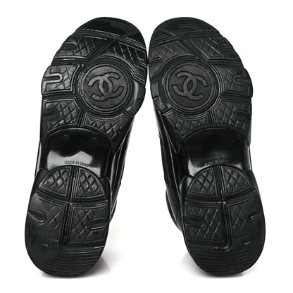Chanel Lambskin Fabric CC Uniform Sneakers 39.5 Black 5 of 8