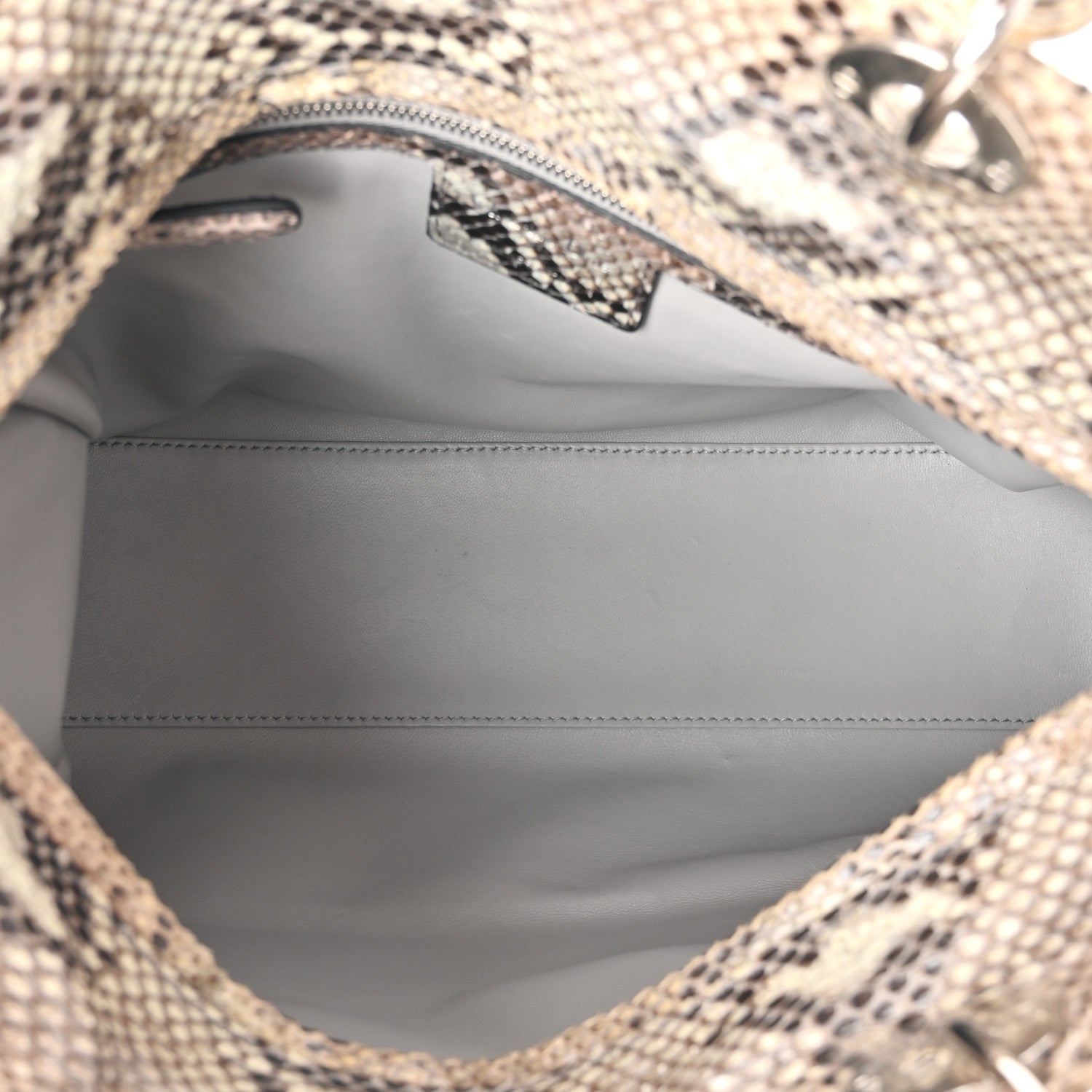 Christian Dior Snakeskin Large Lady Dior Beige 5 of 11