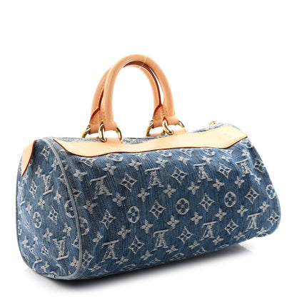 Louis Vuitton Monogram Denim Neo Speedy Blue 3 of 9