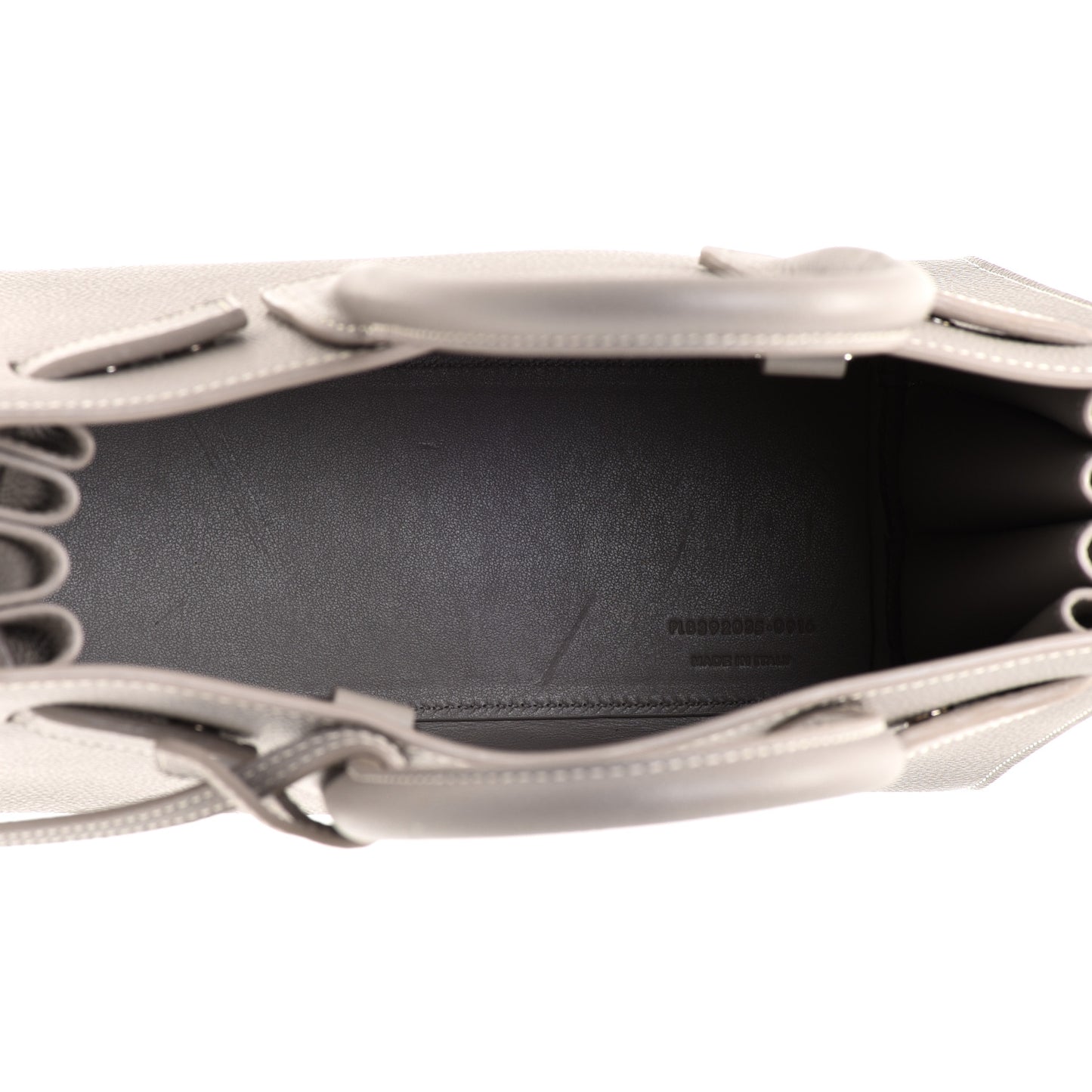 Grained Calfskin Nano Sac De Jour Fog