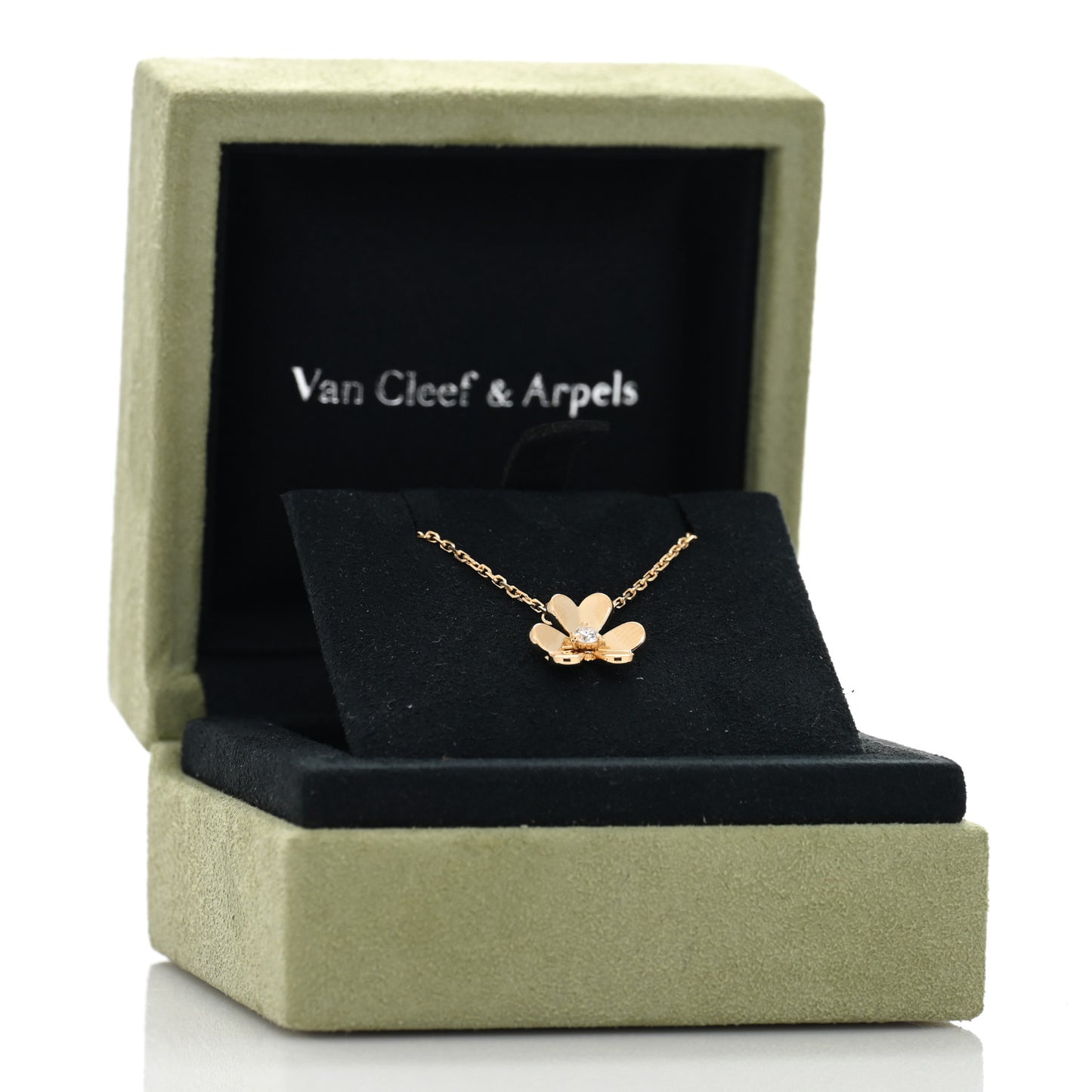 18K Yellow Gold Diamond Mini Frivole Pendant Necklace