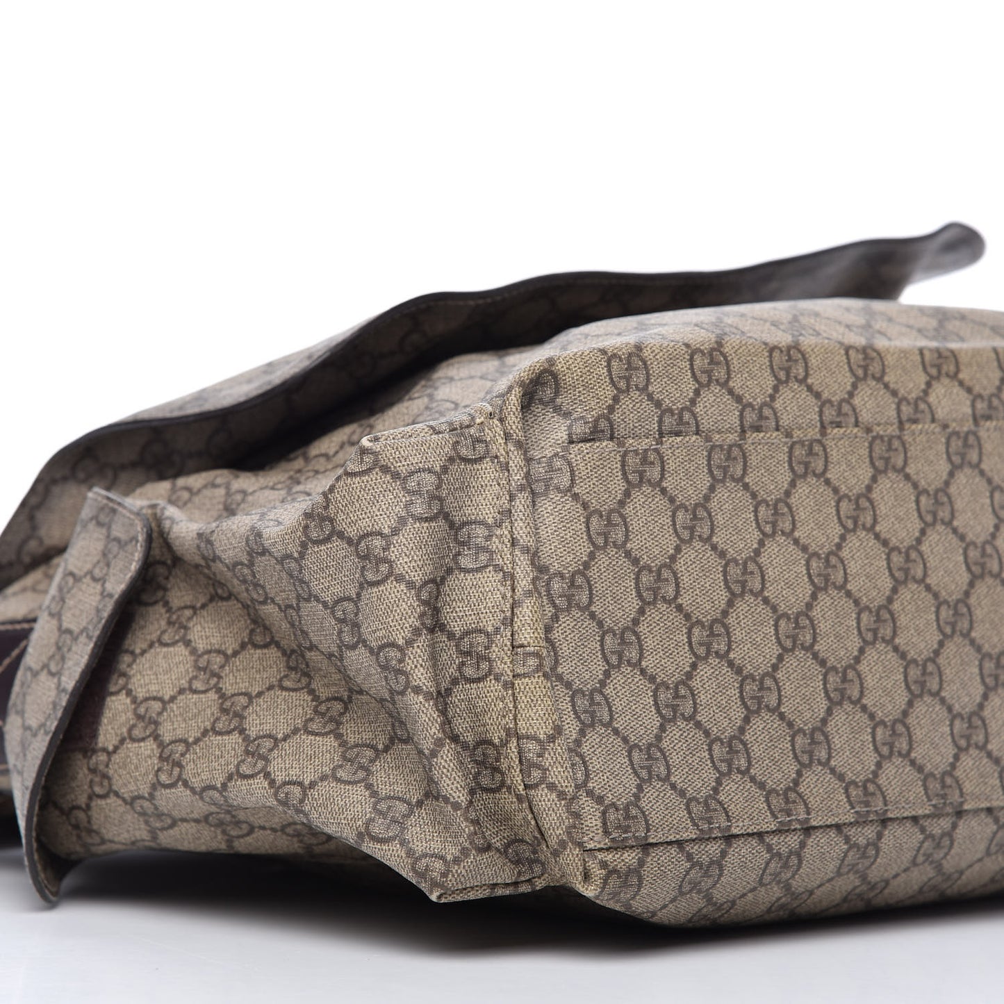 GG Plus Monogram Messenger Diaper Bag Dark Brown