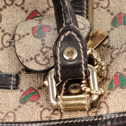 Gucci GG Plus Monogram Hearts Medium Joy Boston Dark Brown 14 of 17