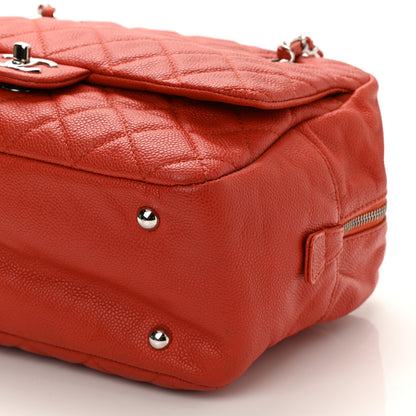 Chanel Caviar Quilted Travel Flap Tote Red 9 of 9