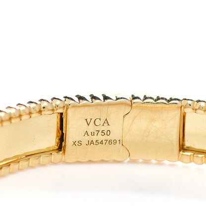 Van Cleef & Arpels 18K Yellow Gold Perlee Signature Bangle Bracelet XS 3 of 3