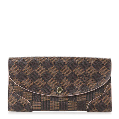 Louis Vuitton Damier Ebene Caissa Wallet Rose Ballerine 1 of 8