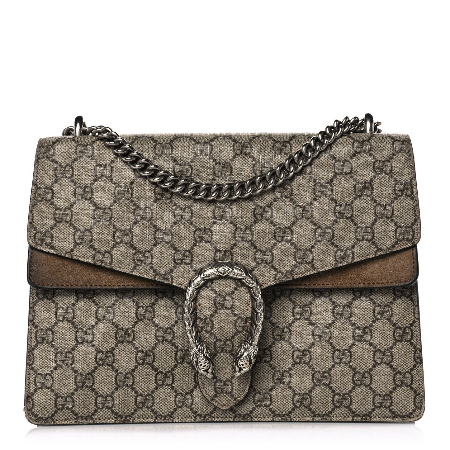 GG Supreme Monogram Medium Dionysus Shoulder Bag Taupe