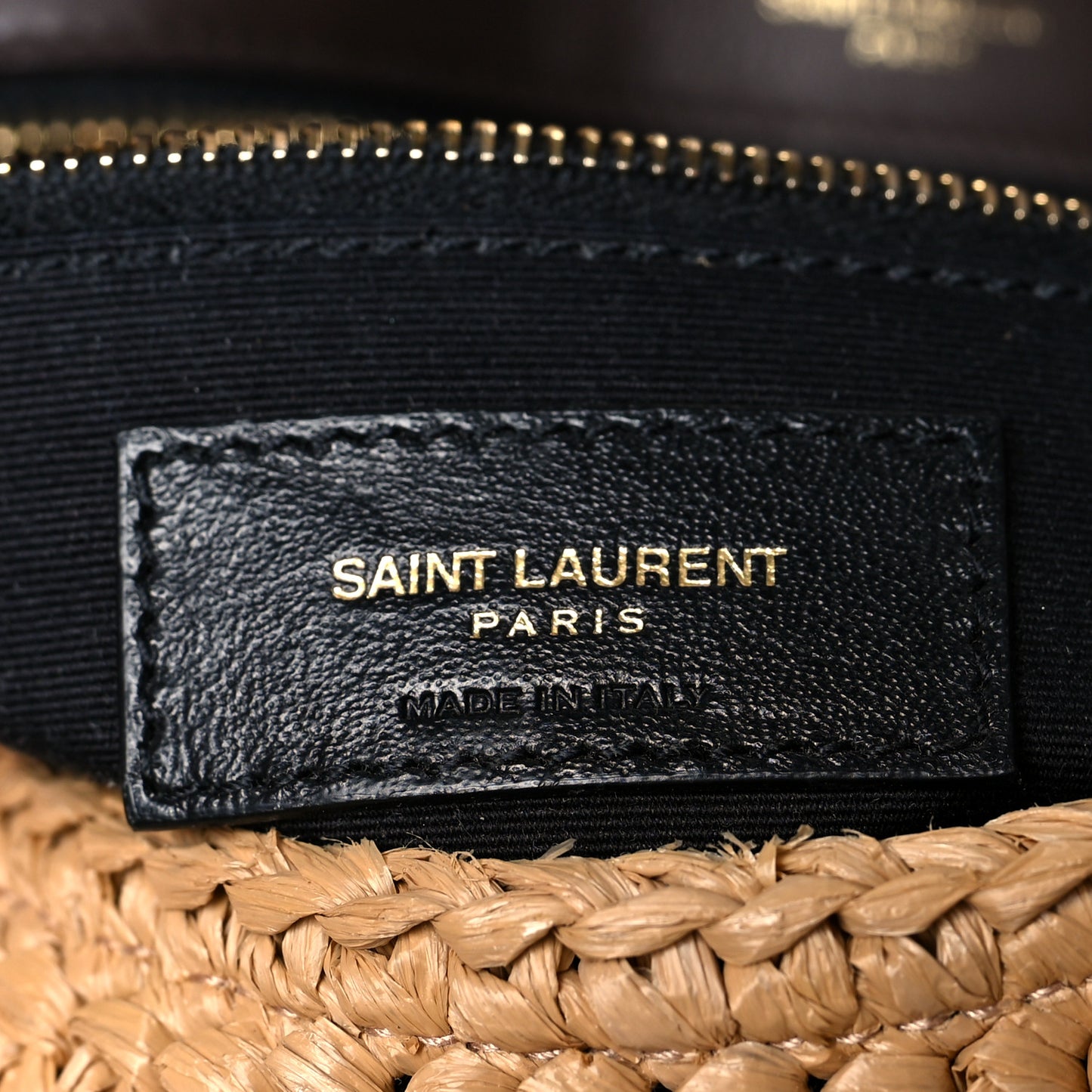 Raffia Calfskin Monogram Medium Niki Chain Satchel Natural