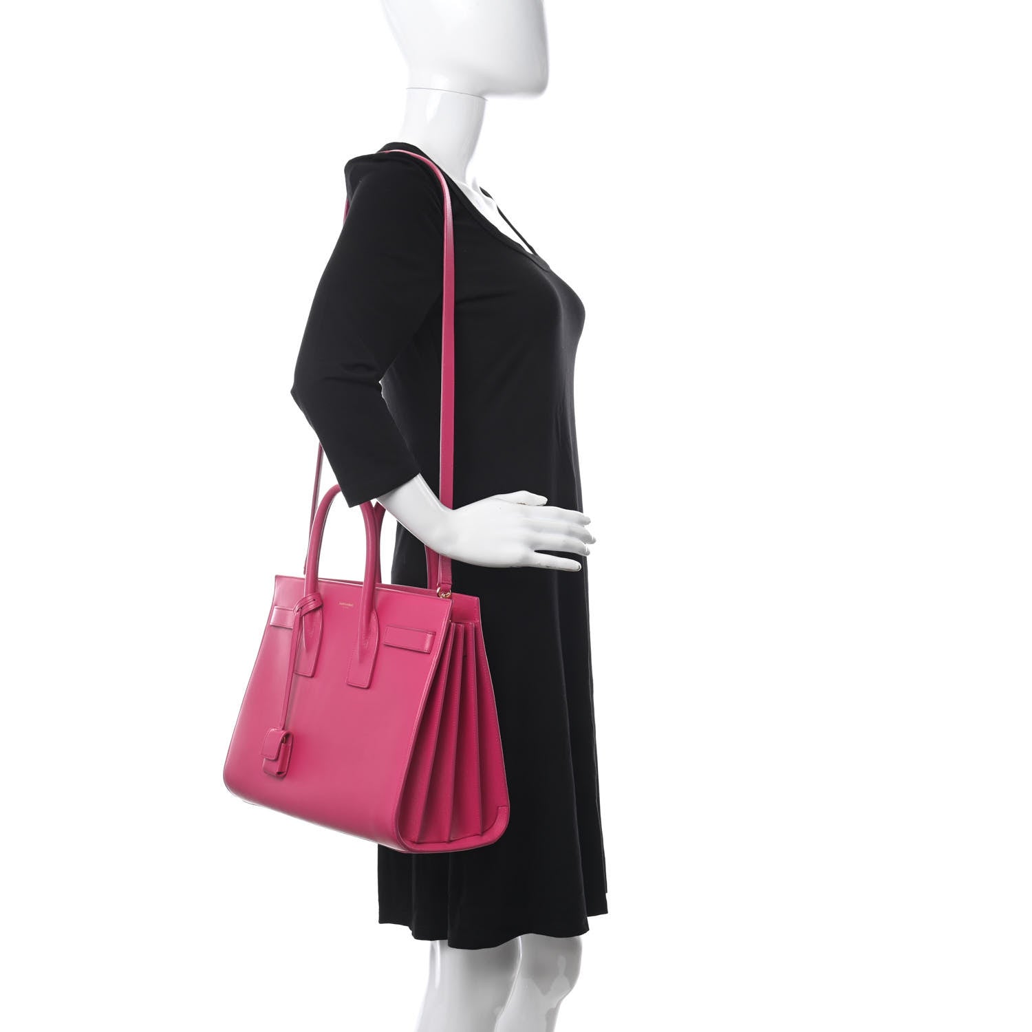 Saint Laurent Calfskin Small Sac De Jour Bubblegum 2 of 11