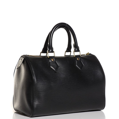 Louis Vuitton Epi Speedy 25 Black 3 of 7