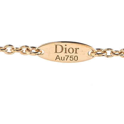 Christian Dior 18K Yellow Gold Diamond Black Onyx Mother of Pearl Rose Celeste Pendant Necklace 5 of 7