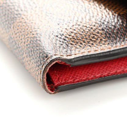 Louis Vuitton Damier Ebene Victorine Wallet Red 12 of 13