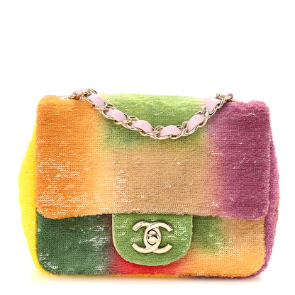 Chanel Sequin Mini Square Flap Multicolor 1 of 10