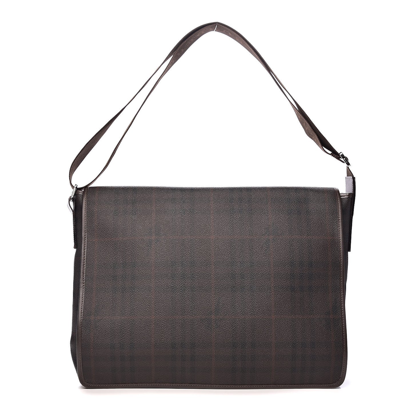 Smoked Haymarket Check Messenger Bag Brown