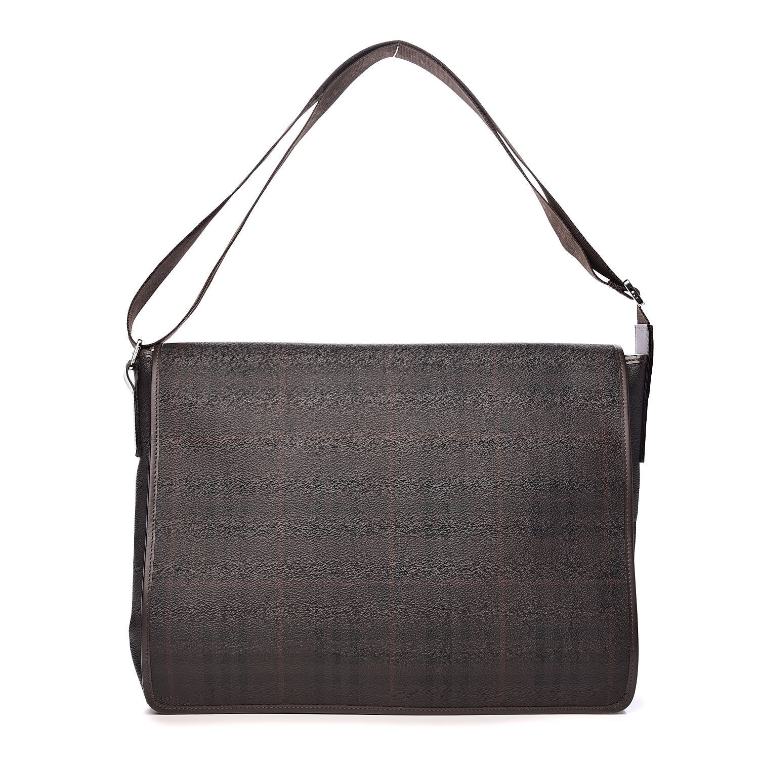 Burberry Smoked Haymarket Check Messenger Bag Brown 1 of 10
