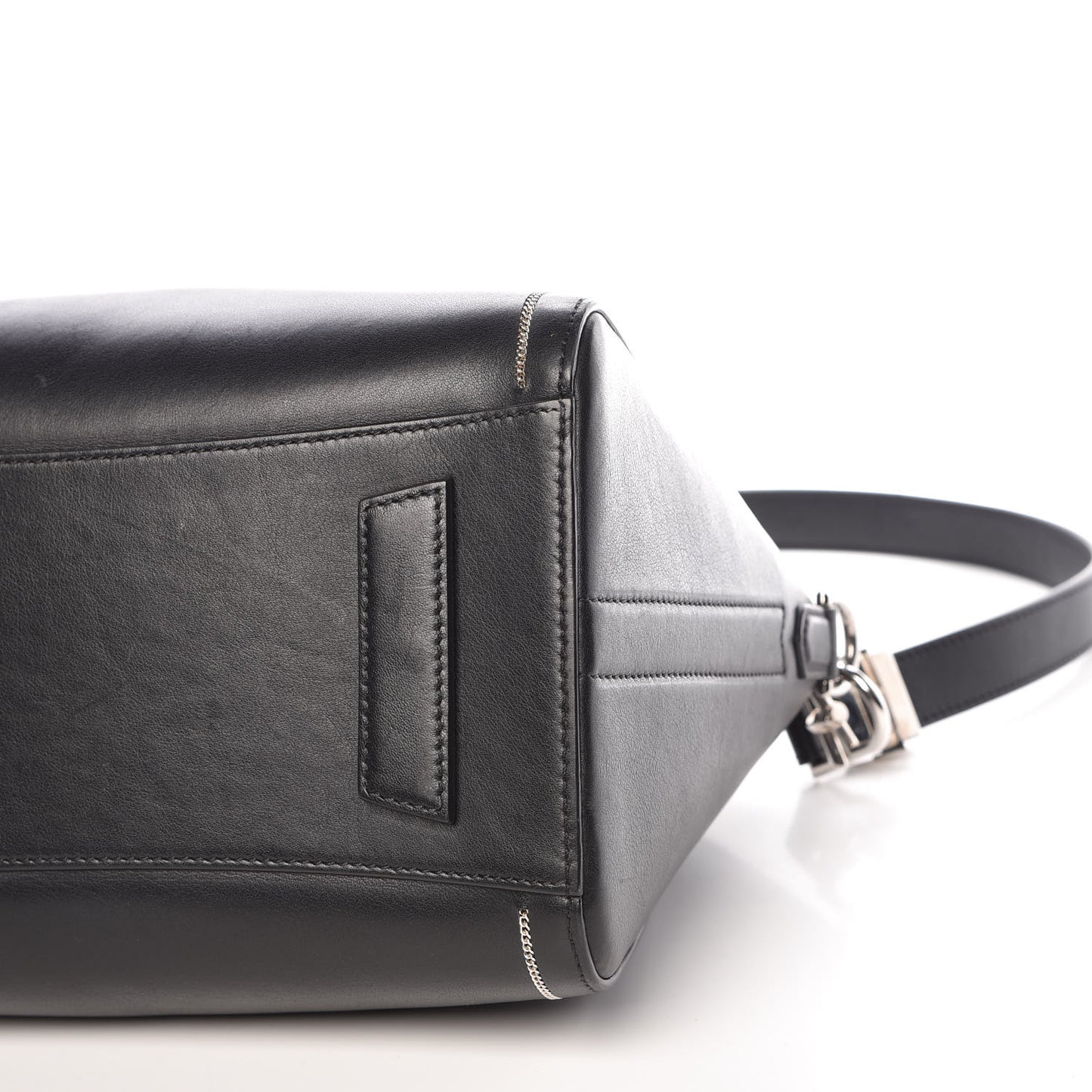 Buffed Calfskin Small Chain Antigona Black