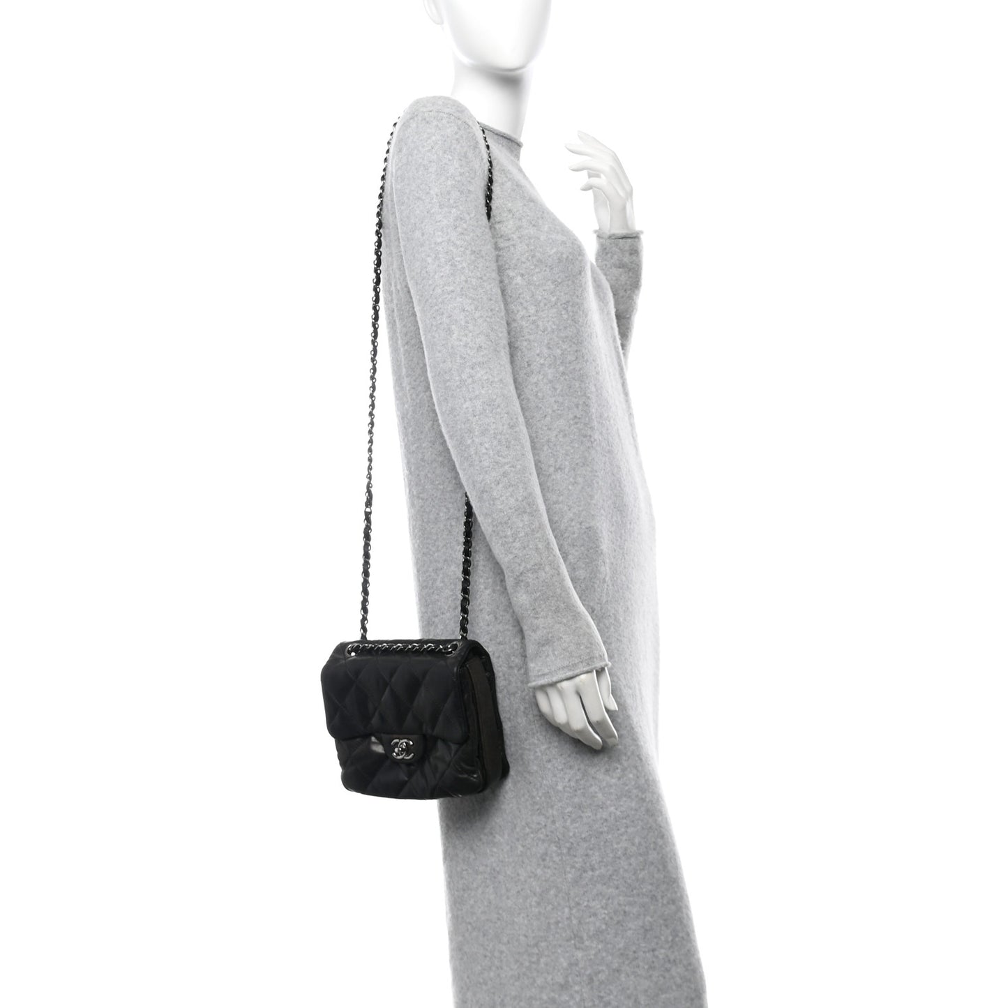 Lambskin Quilted Mini Chanel 3 Flap Black